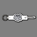Key Clip W/ Key Ring & Peony Flower Key Tag